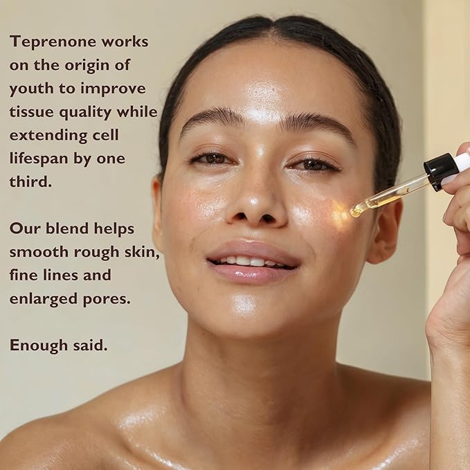 JustUs Skincare, Brilliance - Vitamin C Oil Serum for Face, reduce age spots, discoloration, and hyperpigmentation, Vitamin C with Teprenone, Borage + Tetrahexldecyl Ascorbate - 30ml / 1 oz