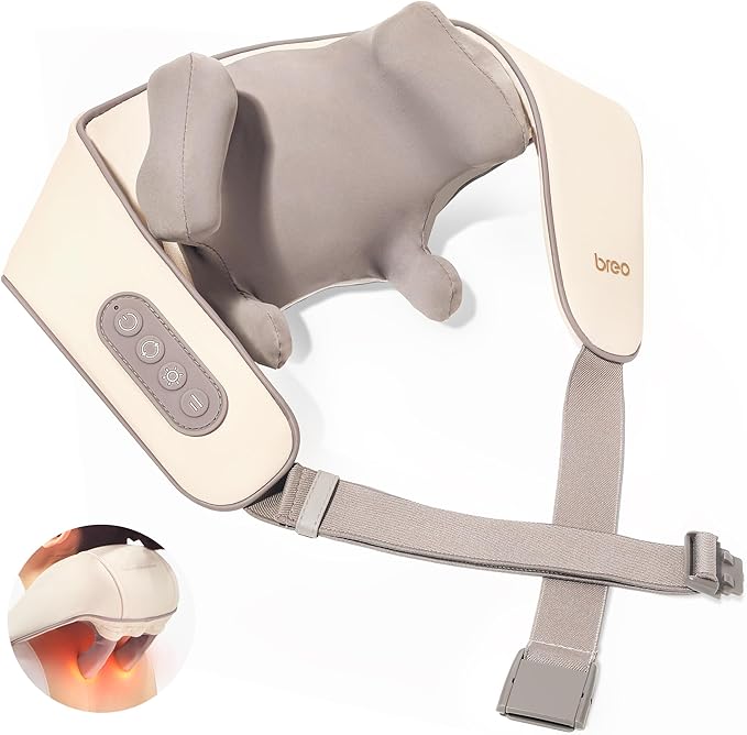 Breo N5 Mini Neck Massager with Heat, Electric Massager for Neck and Shoulder, Deep Massage at Home, Muscle Relaxation Gifts