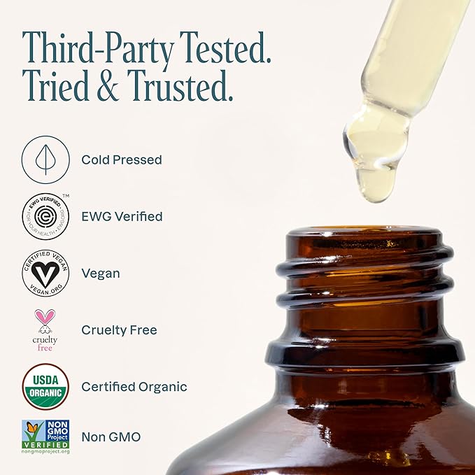Cliganic Organic Argan Oil 16oz with Pump, 100% Pure | Bulk for Hair, Face & Skin (Packaging May Vary)