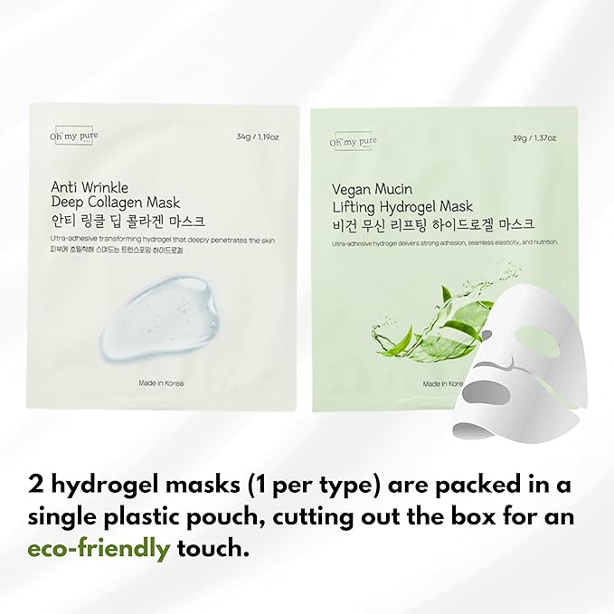 Hydrogel Collagen Korean Face Mask Luxury Skin Care 2 EA (Duo Pack)