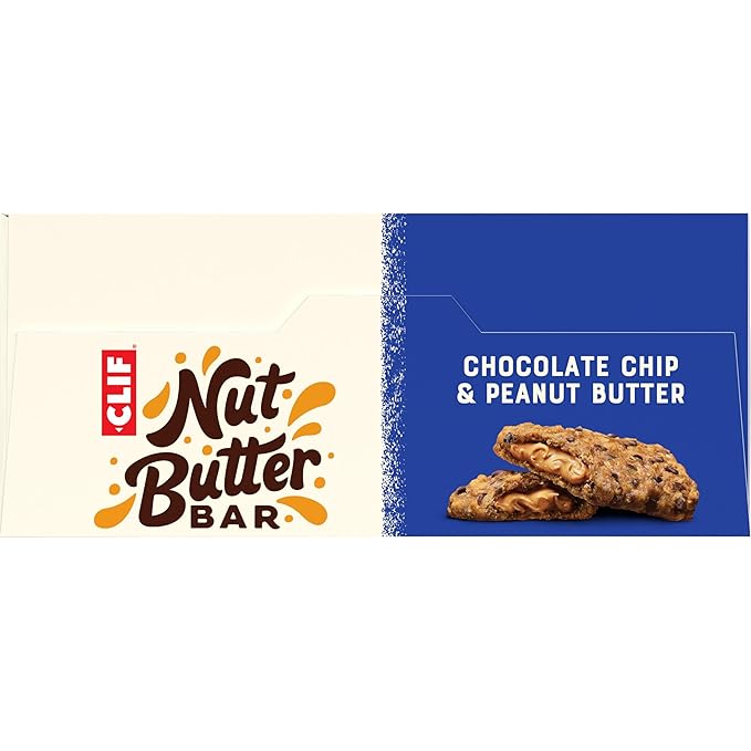 CLIF Nut Butter Bar - Chocolate Chip & Peanut Butter - Filled Energy Bars - Non-GMO - USDA Organic - Plant-Based - Low Glycemic - 1.76 oz. (5 Pack)