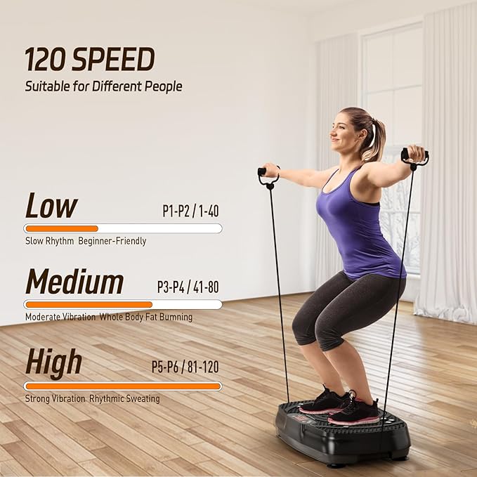 Vibration Plate Exercise Machine: TISSCARE Weight Loss and Lymphatic Drainage Vibrating Plates, Whole Body Workout Sculpting Platform for Home Fitness Fat Burner for Women Men