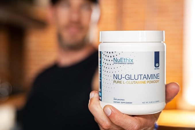 Nu-Glutamine Pure L-Glutamine Powder for Muscle Growth & Recovery & Soreness - Maximize Your Performance and Workout - 5g per Serving - 50 Servings