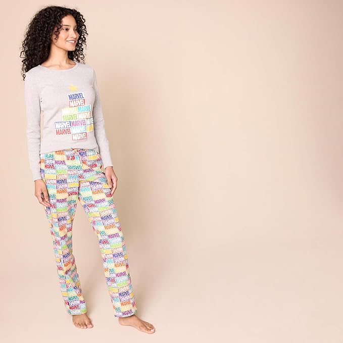 Amazon Essentials Disney | Marvel | Star Wars Women's Flannel Pajama Sleep Sets