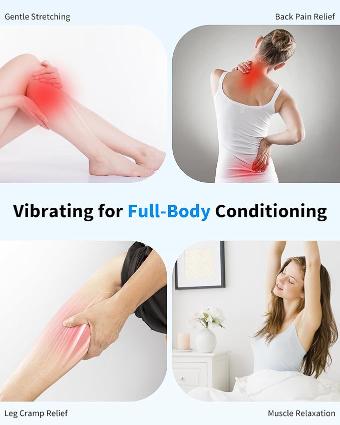 Vibration Plate Exercise Machine, Vibration Plate for Lymphatic Drainage & Weight Loss, Whole Body Vibration Plate 400 lbs Capacity, Shake Plate for Men and Women
