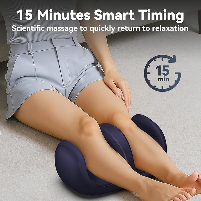 Foot Massager with Heat, Shiatsu Foot Massager for Plantar Fasciitis, Lightweight and Remote Control, Suitable for Home, Office, Cool Birthday Gifts for Mom, Dad(Blue)