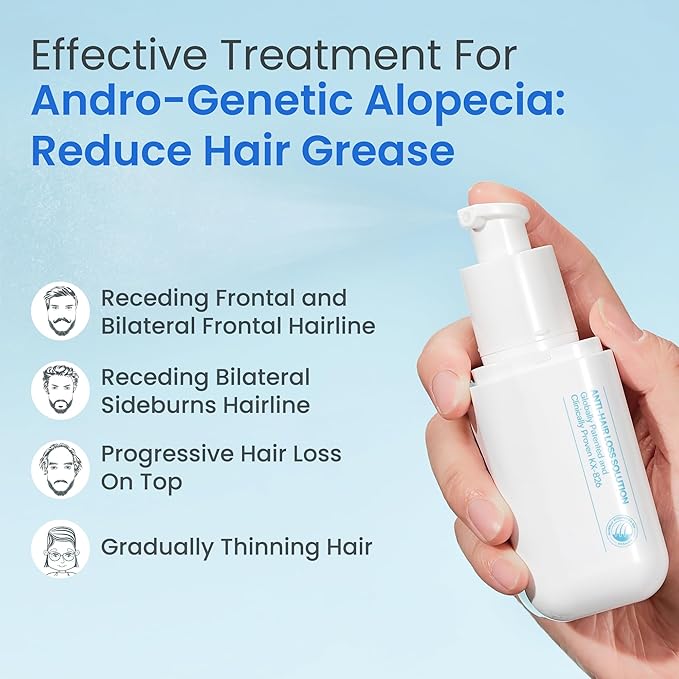 0.5% KX-826 Hair Growth Spray DHT Blocker Hair Thickening Regrowth Treatments,Oil Control Hair Loss Reduction 3-6 Months New Hair Visible,Hair Growth Products Men&Women-4 Month Supply 240ml