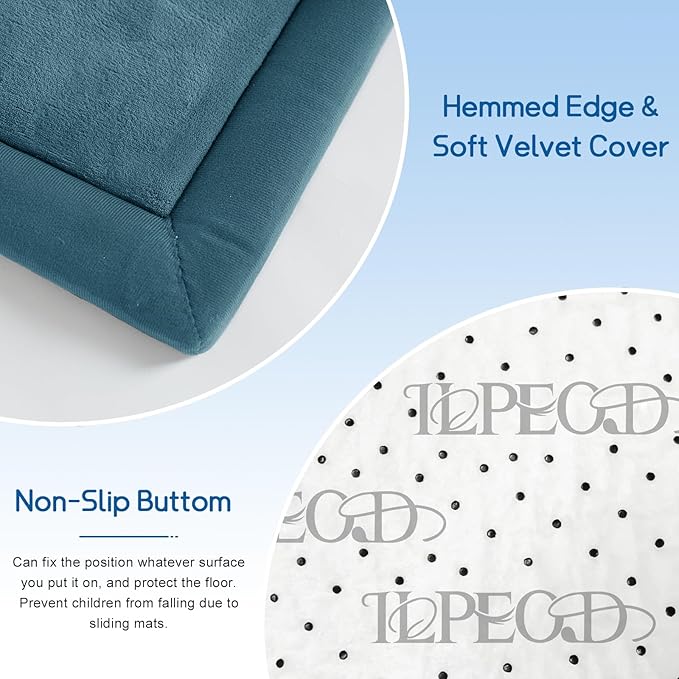 Baby Play Mat 1.2" Thick Memory Foam Nursery Rug Area Rug, 9β2β X 6β7β Yoga Mat Playmat Crawling Mat for Baby,Toddlers, Infants, Kids,Floor Mat Tatami Mat for Living Room with Non-Slip(Green)