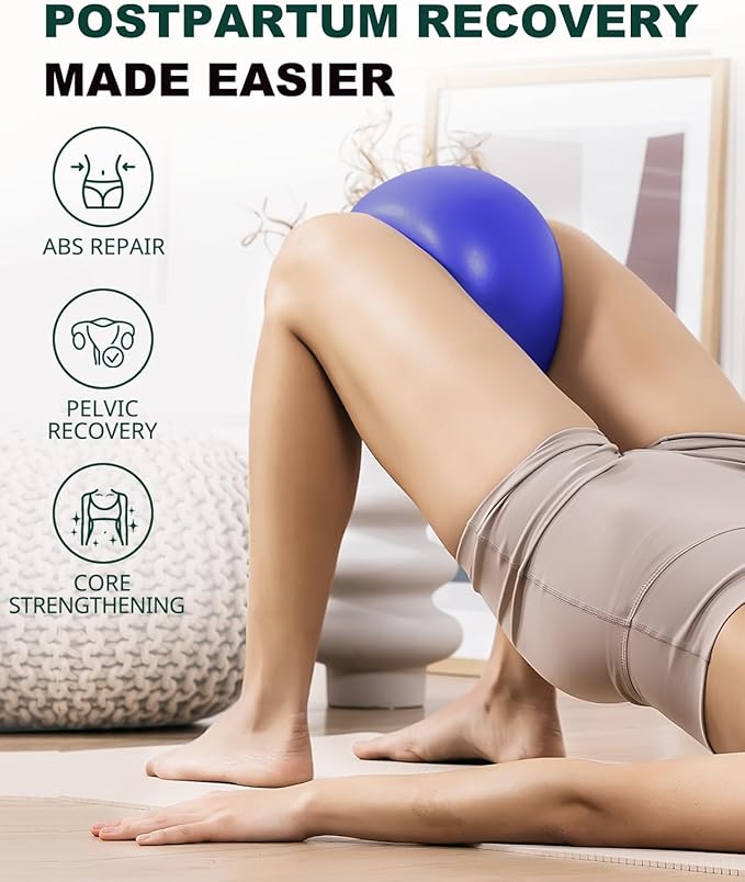Trideer Pilates Ball 9 Inch, Small Exercise Ball with Exercise Guide for Yoga, Core Training, Physical Therapy, Balance, Stability, Stretching