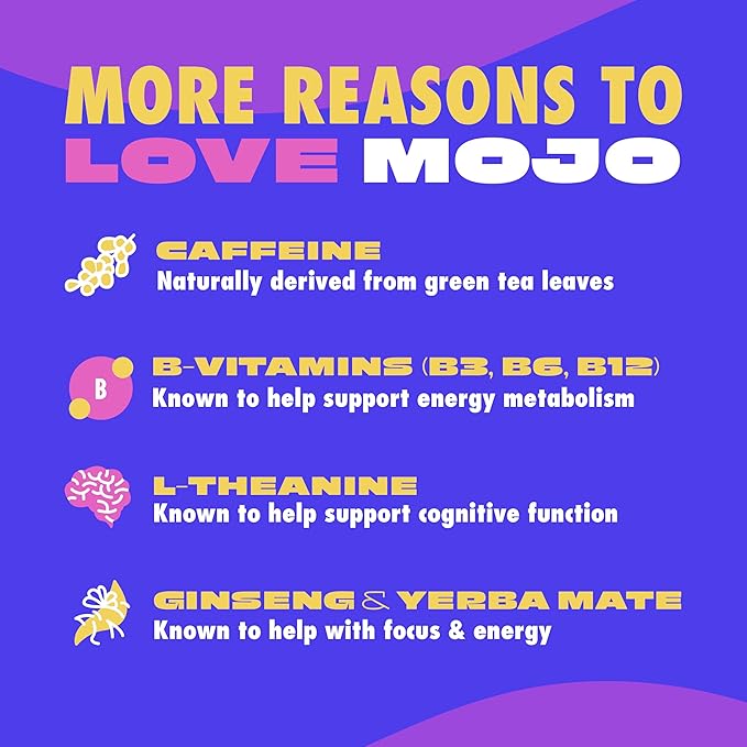 MOJO Energy Pouches Mint Flavor, 50 mg per Caffeine Pouch, 15 Pouches, 5-Pack