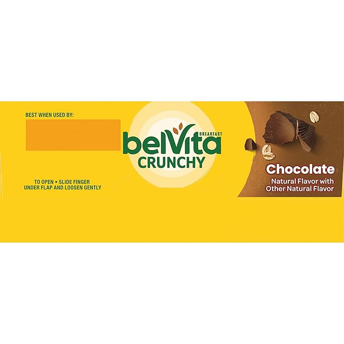 belVita Breakfast Bars Biscuits, Chocolate, 30 Total Packs, 6 Boxes (4 Biscuits Per Pack)