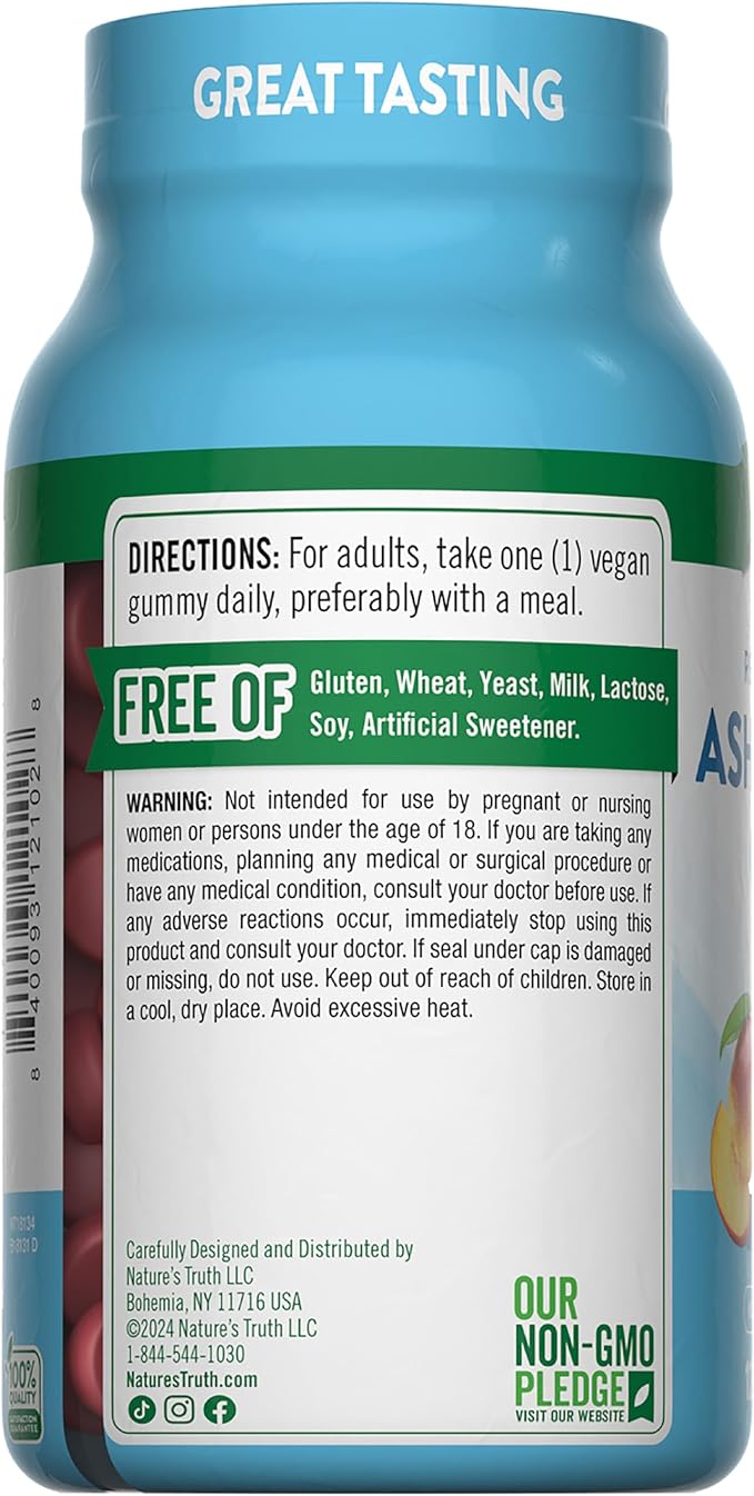 Nature's Truth Ashwagandha Gummies | 120 Count | Tropical Flavor | Vegan, Non-GMO & Gluten Free Supplement