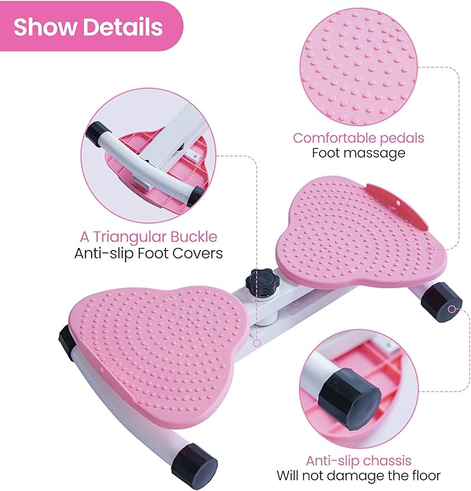 Waist Twister Machine, Ab Workout Equipment with 330 lbs Weight Capacity, Ab Twister Board for Women Men with Two Strong Highly Elastic Twisted Rope