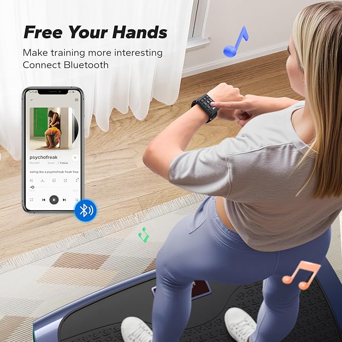 MERACH Vibration Plate Exercise Machine, 3D & 4D Vibration Plate for Lymphatic Drainage Weight Loss with 2 Tension Ropes, Whole Body Vibration Platform for Women Men, Exercise Equipment for Home