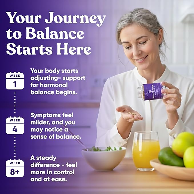 Menopause Balance – Menopause Supplements for Women with Shatavari, Ashwagandha, L-Theanine & Holy Basil – Holistic Multi-Symptom Support & Hot Flash Relief for Women – 60 Vegetarian Capsules