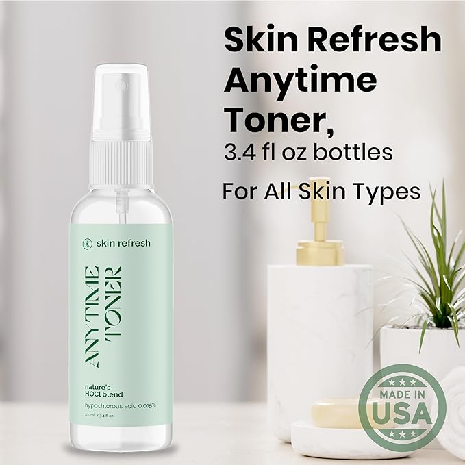 Good Salt Living Skin Refresh Anytime Skin Toner for All Skin Types, Made in The USA, 3.4 Ounce Bottle, 2-Pack