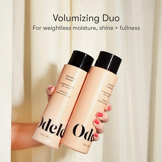 Odele Volumizing Sulfate-Free Shampoo & Conditioner Set, Adds Moisture, Shine, and Fullness for Straight or Wavy Hair Types, 13 Fl Oz Each (2-Pack)
