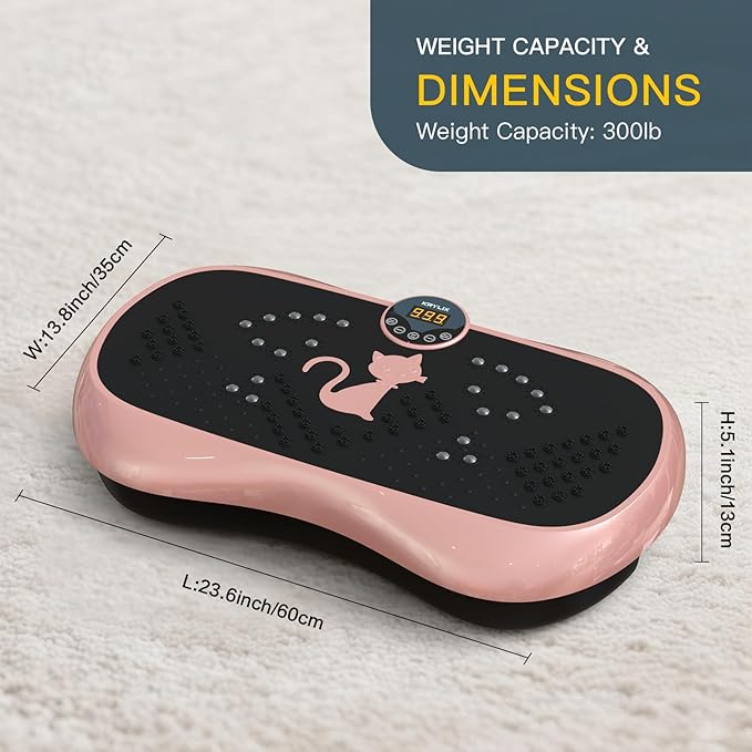 KRYLIX Vibration Plate Machine Exercise Platform for Whole Body Vibration Workout Weight Loss Lymphatic Drainage Fitness Platform Exercise Machine Vibrating Platform for Women Men