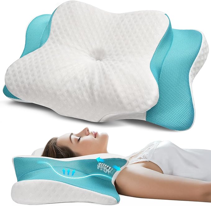 Cervical Pillow for Neck & Shoulder Pain Relief Sleeping - Ergonomic Contour Pillows - Memory Foam Pillow for Side, Back & Stomach Sleepers