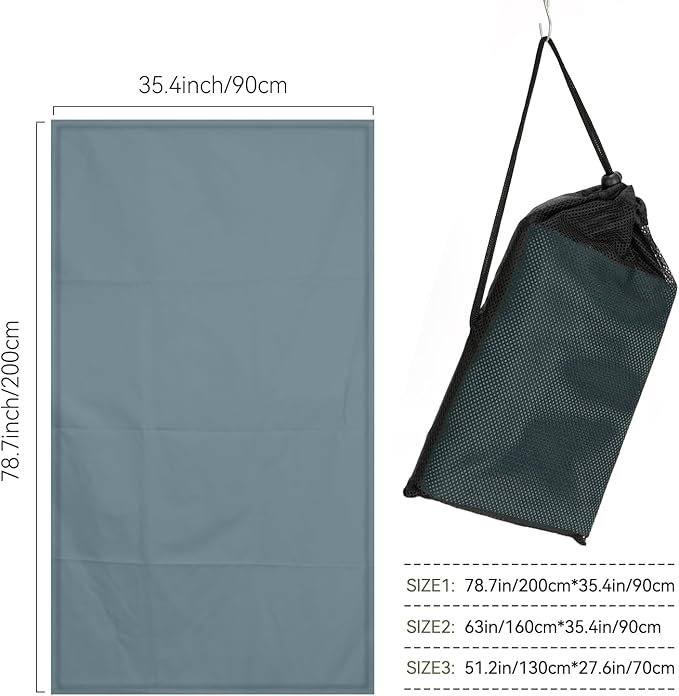 Microfiber Beach Towel-Perfect for Travel, Sports, Camping, Swimming, Yoga, Gym- Quick Dry, Sand Free, Compact, Lightweight, Absorbent (Grey,Large(160x90cm, 63x35”))