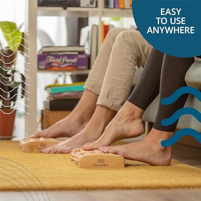 Theraflow Foot Roller for Plantar Fasciitis Relief | Feet Massage Gift for Women and Men | Foot Massager for Neuropathy, Reflexology and Deep Tissue Muscle Massage | Relaxing Gifts for Mom and Dad