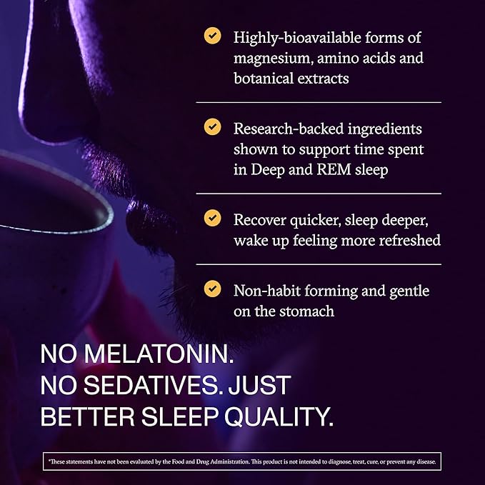 Synchro - Rest Sleep Supplements, Relaxing Sleep Aids for Adults, Powdered Magnesium Supplement for Deep Sleep Support, Nighttime Drink Sleep Supplement, Sweet Lemon Flavor, 210 Grams
