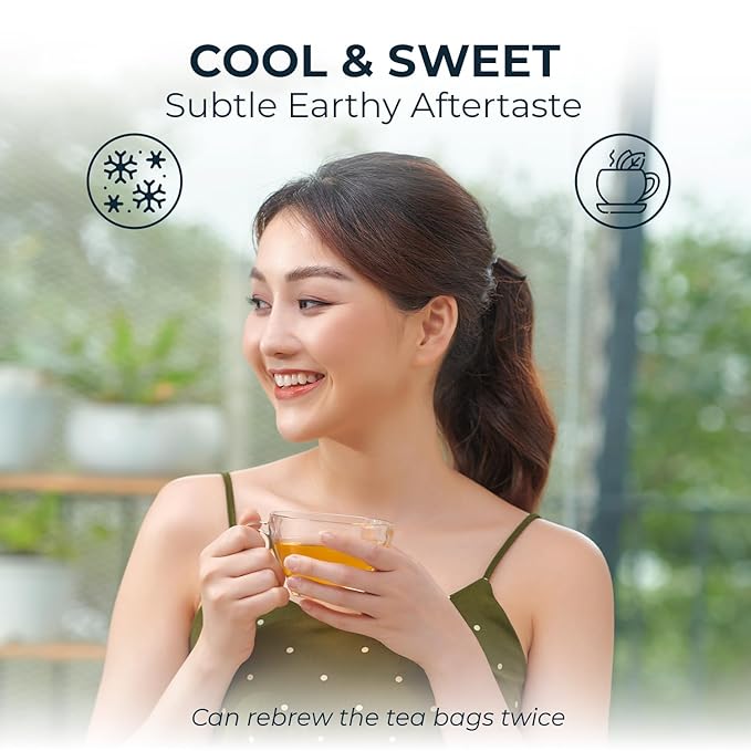 INJOY YOUR VITALGRI:N Peppermint Tea Bags - 55 Count (+5 Tea Bags) Bamboo Tong Included - 5.96 oz, Re-Steep Herbal Tea, Cool Fresh Breath, Warm Heat, Stomach Relief, Relax, Digestive Support, Mint