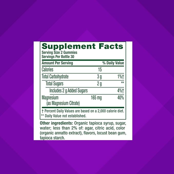 vitafusion Magnesium Gummy Supplement, Bring calm to your vitamin routine, Tropical Citrus Flavor, 60 Gummies