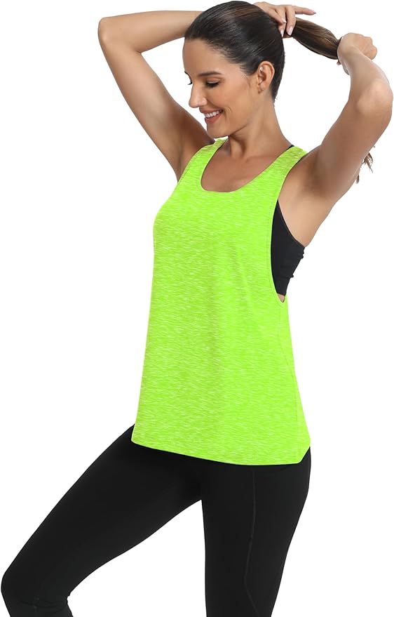 ICTIVE Workout Tops for Women Sleeveless Open Back Muscle Racerback Exercise Tank Shirts