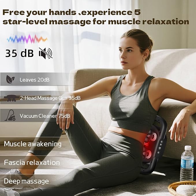 12 Head Massage Gun Deep Tissue with 9 Levels & 9 Modes,Cordless Electric Percussion Massager Tool for Back/Neck/Shoulder/Hand/Leg/Feet/-Full Body Muscle Pain Relief,Ideal Gifts for Men/Women/Mum/Dad