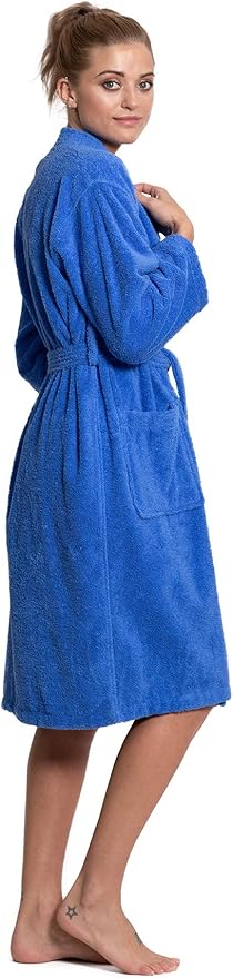 Turkuoise Soft & Absorbent Towel Robe, 100% Cotton Turkish Terry Cloth Kimono Bathrobes for Women