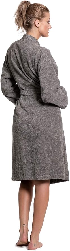Turkuoise Soft & Absorbent Towel Robe, 100% Cotton Turkish Terry Cloth Kimono Bathrobes for Women