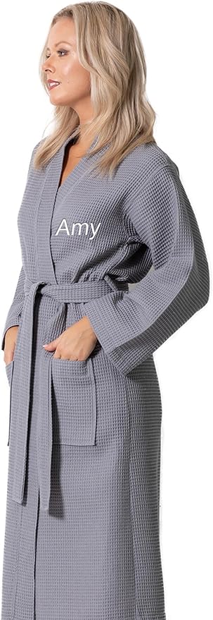 Waffle Knit Lightweight Kimono Spa & Bath Robes for Women - Quick Dry - Soft