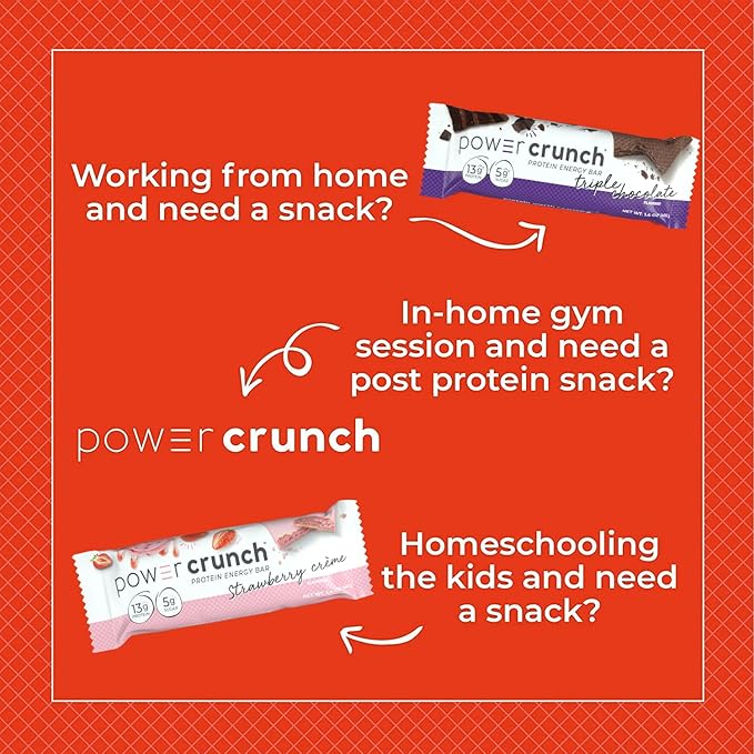 Power Crunch Protein Wafer Bars, Variety Pack, in 6 Flavors 1.4 Ounce Bars (30 Count). High Protein Snacks with Delicious Taste