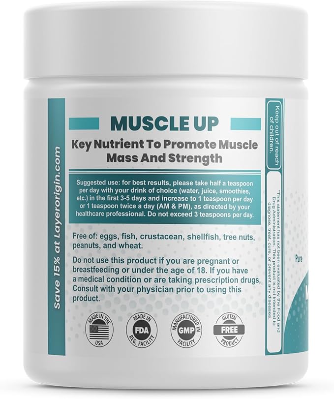 Layer Origin 6'-Sialyllactose (6'-SL HMO) for Muscle Strength and GNE Weakness - 60 Servings