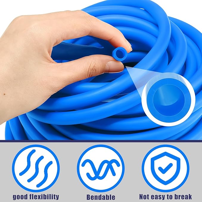 1 Roll Resistance Tubes Latex Elastic Tubing 50ft Exercise Bands Exercise Tubing for Physical Therapy, Lower Pilates, at Home Workouts, Rehab Core Exercise