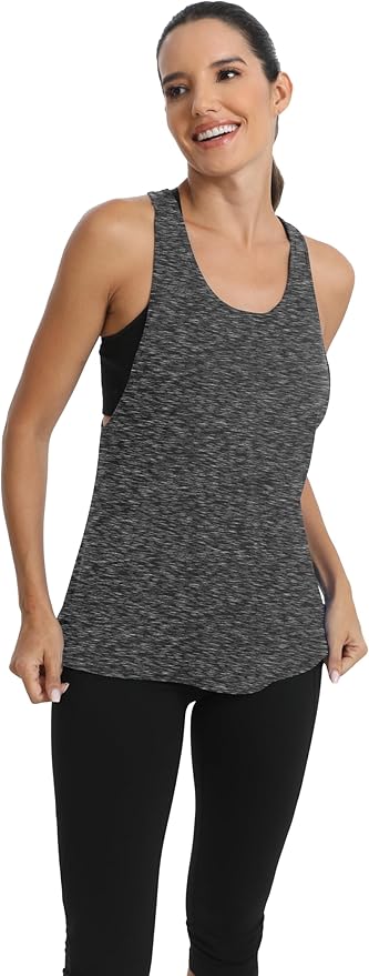 ICTIVE Workout Tops for Women Sleeveless Open Back Muscle Racerback Exercise Tank Shirts