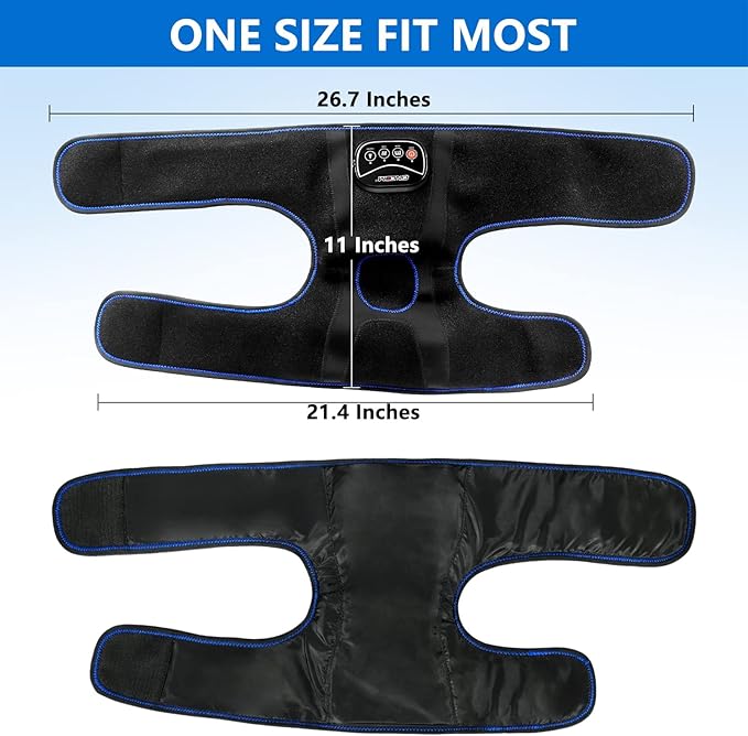 CINCOM Knee Massager with Heat, Air Compression Leg Knee Brace Wrap for Arthritis and Pain Relief Knee Eletric Heating Pad for Swelling, Injury and Joint Recovery Mothers Day Gifts (Single Unit)