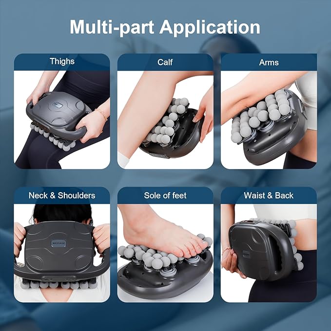 Massage Gun, 42 Head Foot Back Neck Shoulder Massager with 9 Adjustable Multi-Modes & Intensities, Fascia Gun for Athletes, Birthday Gifts for Men