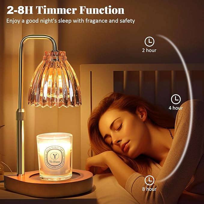 Candle Warmer Lamp with Timer Dimmer Adjustable Height for All Size Jar Candles, Electric Candle Warmer for Wax Melts for Mother in Law Gifts,Birthday Gifts & Home Decor Gifts for Women