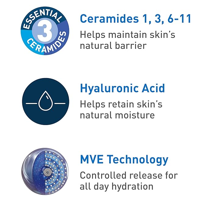 CeraVe Après Ski Moisturizing Cream, Body and Face Moisturizer for Dry Skin, Body Cream with Hyaluronic Acid and Ceramides, Daily Moisturizer, Oil-Free, Fragrance Free, Non-Comedogenic, 12 Ounce