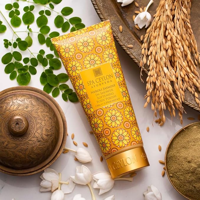SPA CEYLON Neroli Jasmine In-Shower Softening Body Polish | Exfoliating Shower Scrub | Skin Smoothing Treatment