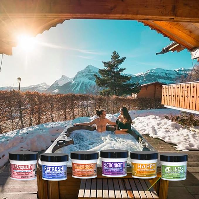 Waters Choice Aromatherapy Spa Salts Sample Pack. Let Spicy Peppermint, Delicious Fruit nectars and Warm Cinnamon Vanilla Relax and Refresh You. Six scents to Delight Your Senses.
