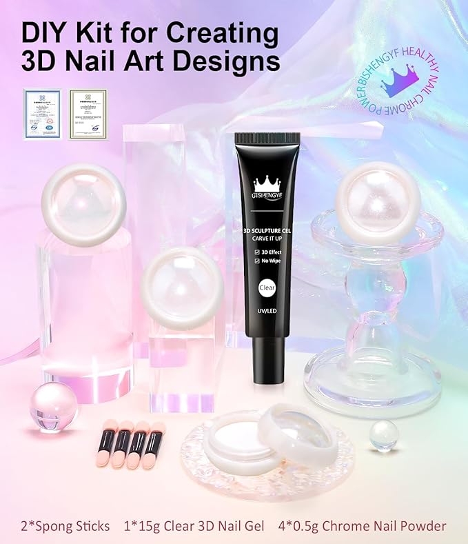 Chrome Nail Powder Pink White Powder for Nail Art Chrome for Art Home DIY