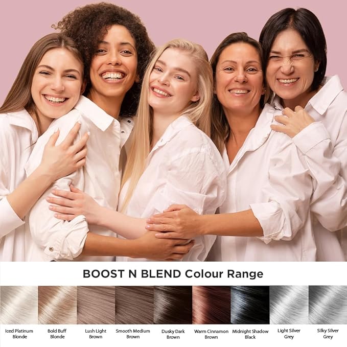 Boost N Blend Scalp Concealer - Hair Powder and Cotton Fibers for Thinning Hair & Visible Scalp (25g/0.88oz) - Hair Volumizer for Women