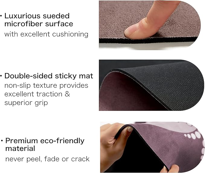 Knsbk Large Round Yoga Mat 4.6'X3.5mm for Exercise Premium Extra Thick, Ultra Comfortable, Non Slip, Meditation Mat