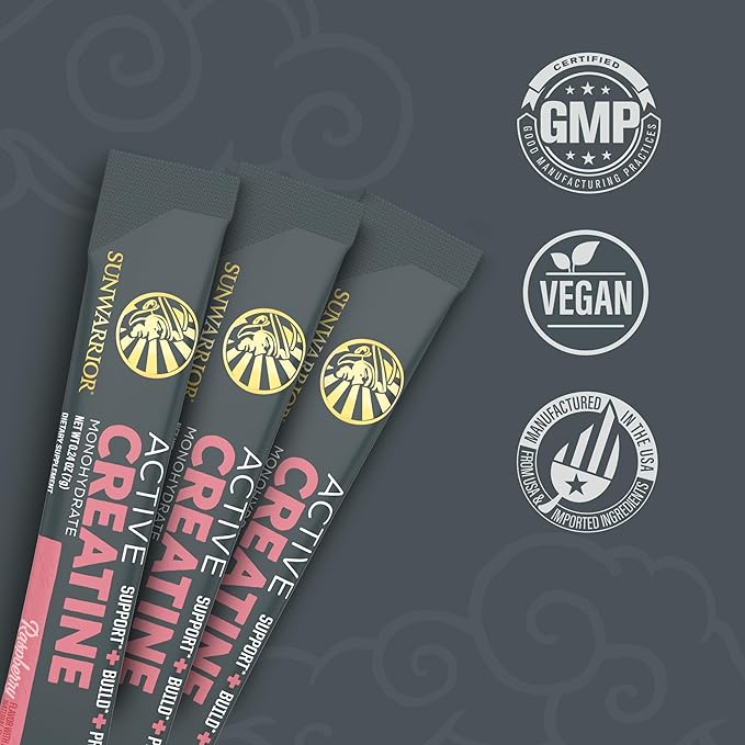 Creatine Monohydrate Powder Micronized PreWorkout Recovery Supplement | Support Muscle Building Strength Training Cognition | Vegan & Keto Friendly Easily Mixes Pop Box 30 Servings, Raspberry Flavored
