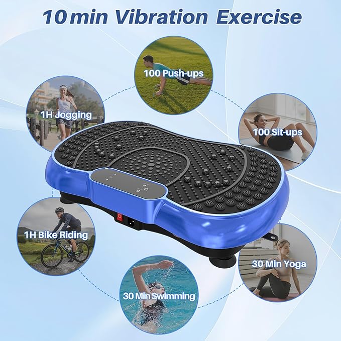 Vibration Plate Exercise Machine for Weight Loss – 100-Speed Platform with Bluetooth Speaker, Remote & Bands, 450 lbs Capacity – Quiet Full Body Workout for Lymphatic Drainage at Home