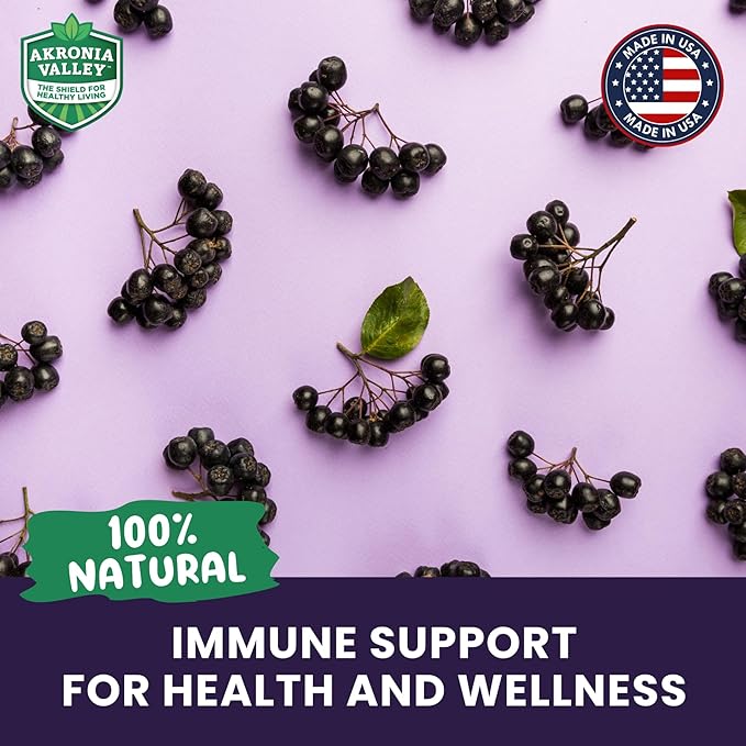 Aronia Berry Gummies | 45 Vegetarian Gummies | Pack of 1 | Immune Support, for Health and Wellness, Delicious Aronia Flavor