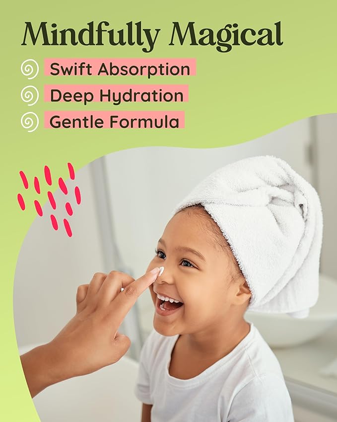 Kids Face Lotion with Shea Butter, Aloe Vera & Jojoba – Gentle, Hydrating Moisturizer for Girls & Boys Ages 8-12 – Lightweight, Fast-Absorbing Daily Face Cream for Sensitive Skin (Watermelon)
